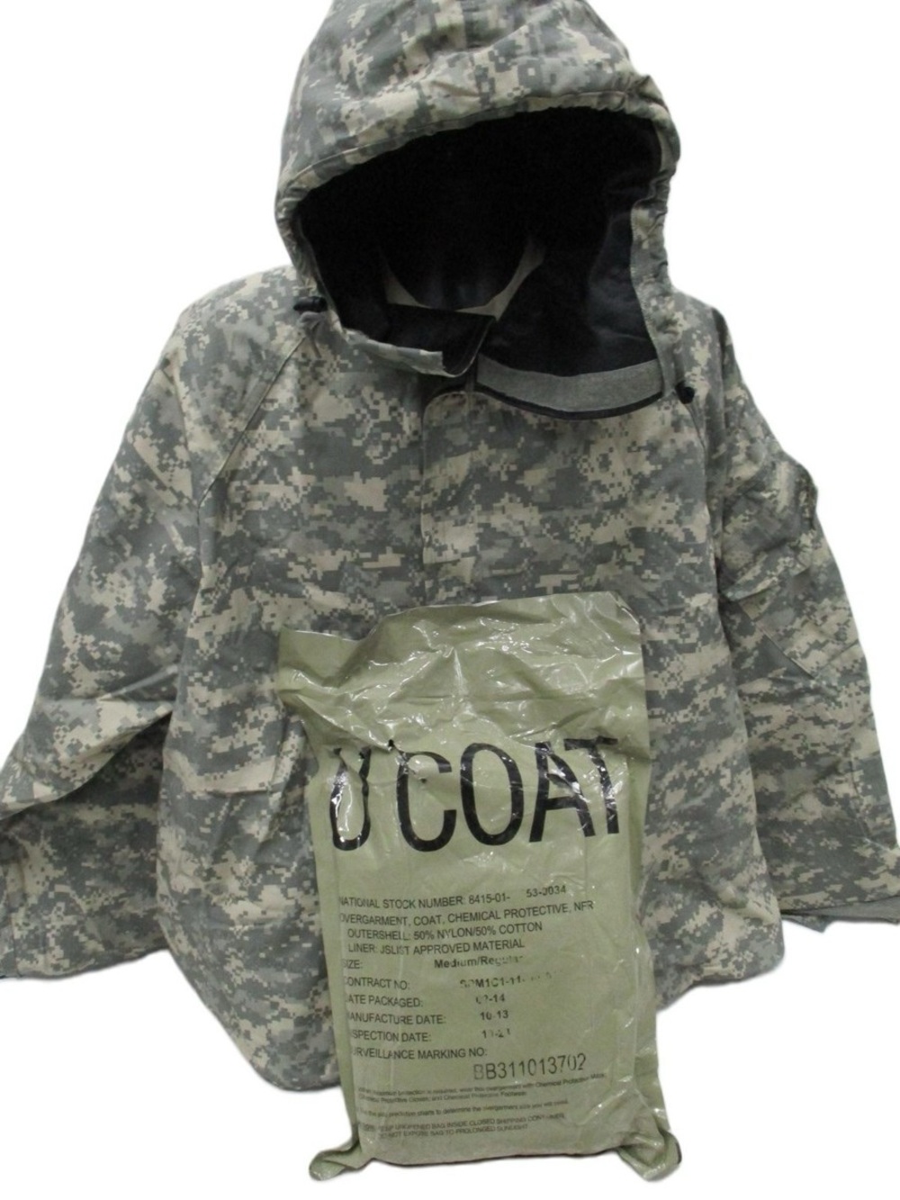 NEW USGI Large Outergarment, Coat, Chemical JSList CBRN UCP 8415-01-553-0037